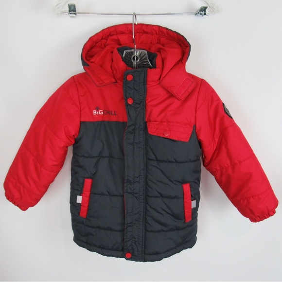 BIG CHILL Freestyle Fleece Lined Hooded Warm Winter Jacket Little Boys Small - Picture 2 of 11